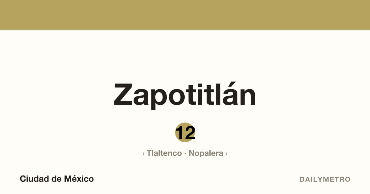 Zapotitlán station · Lines 12