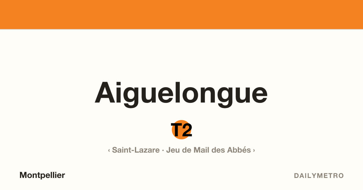 Aiguelongue station · Lines T2