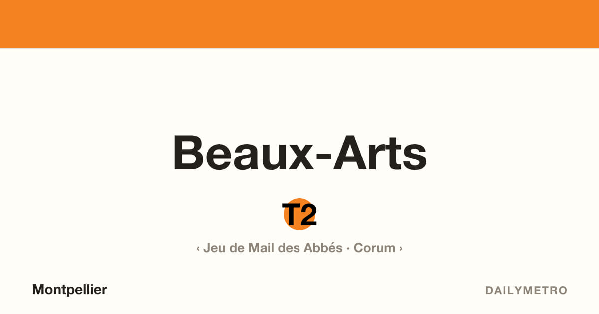 Station Beaux-Arts · Lignes T2