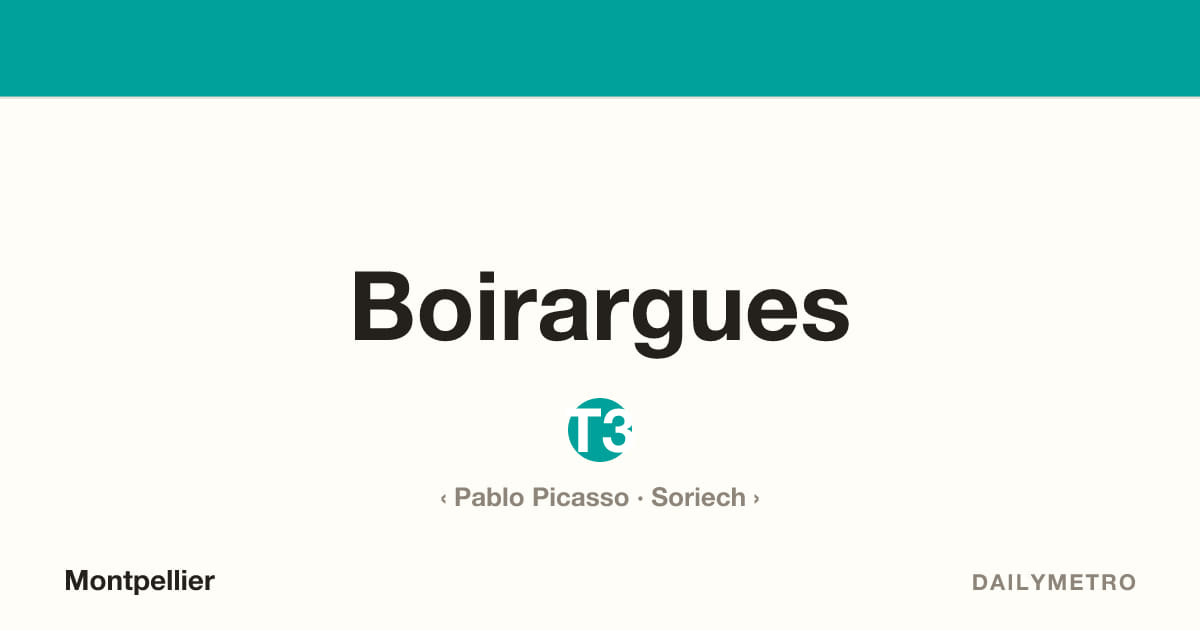 Station Boirargues · Lignes T3