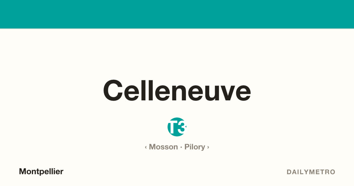 Celleneuve station · Lines T3