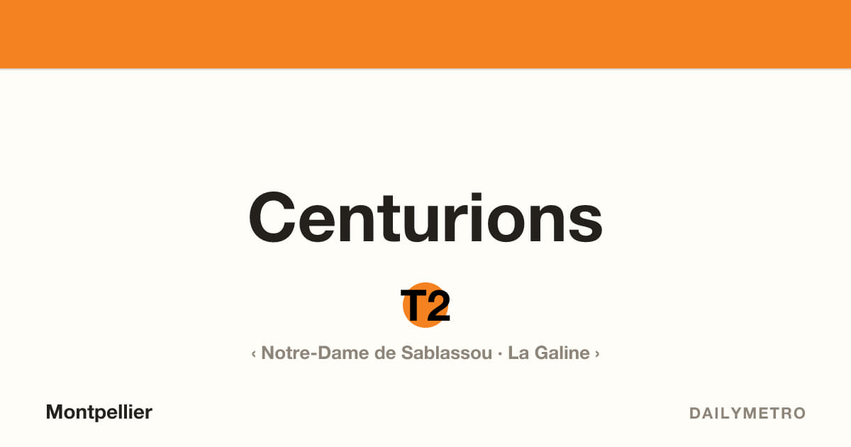 Centurions station · Lines T2