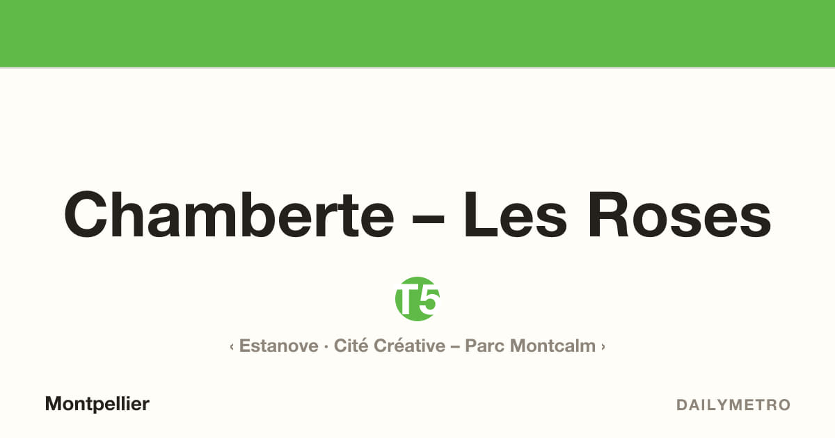 Station Chamberte – Les Roses · Lignes T5