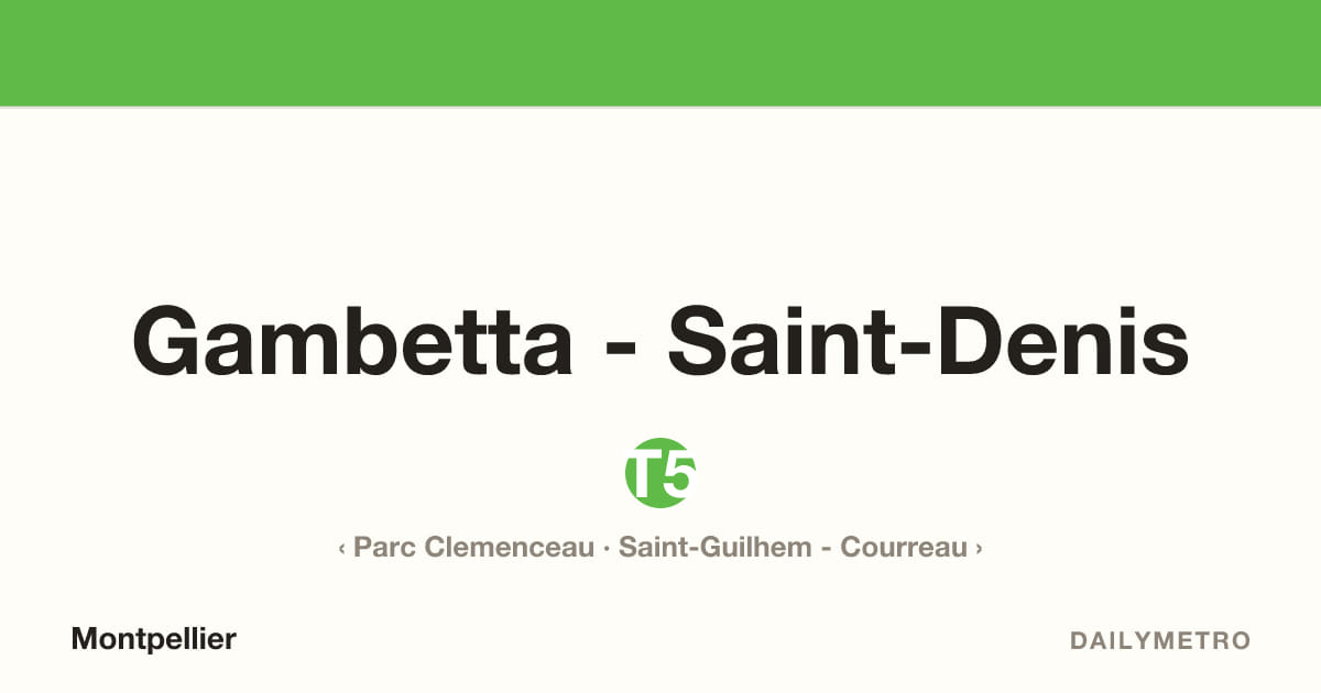 Station Gambetta - Saint-Denis · Lignes T5