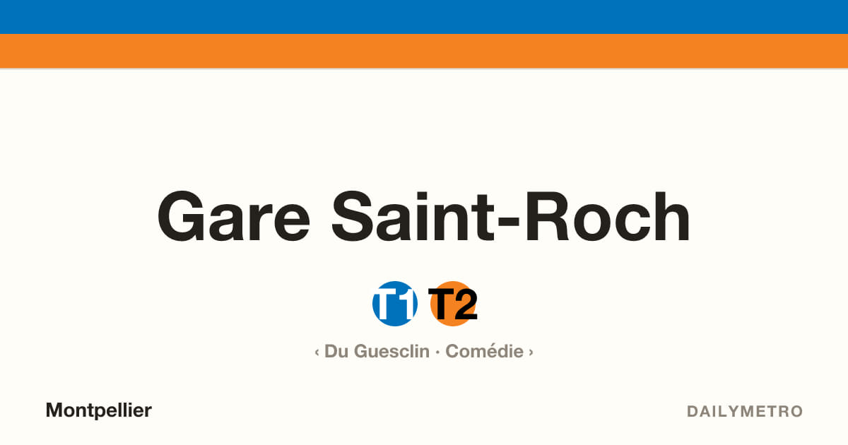 Gare Saint-Roch station · Lines T1, T2