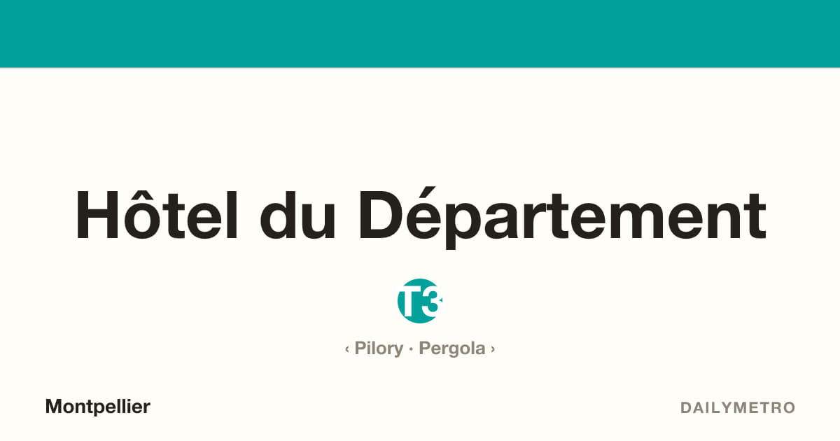 Hôtel du Département station · Lines T3
