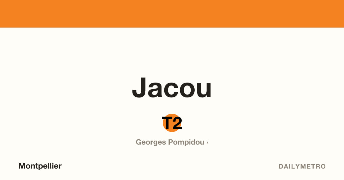 Jacou station · Lines T2