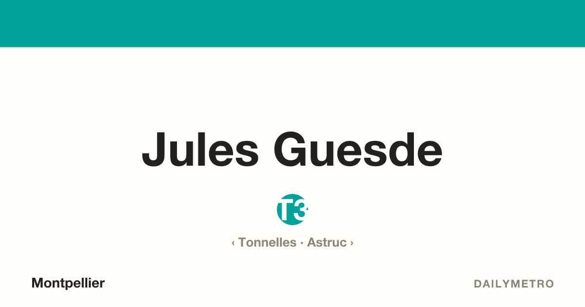 Jules Guesde station · Lines T3