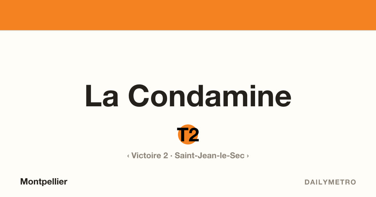 La Condamine station · Lines T2