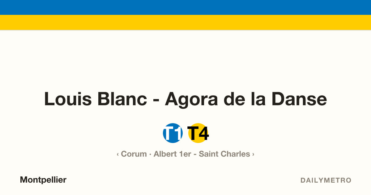 Station Louis Blanc - Agora de la Danse · Lignes T1, T4
