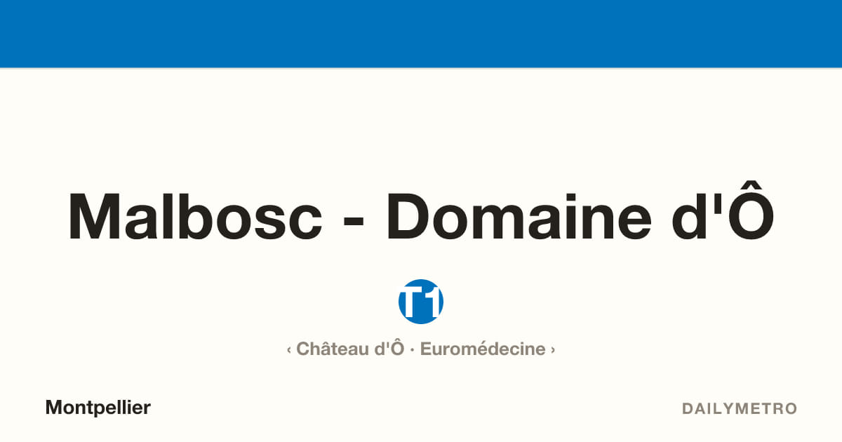 Station Malbosc - Domaine d'Ô · Lignes T1
