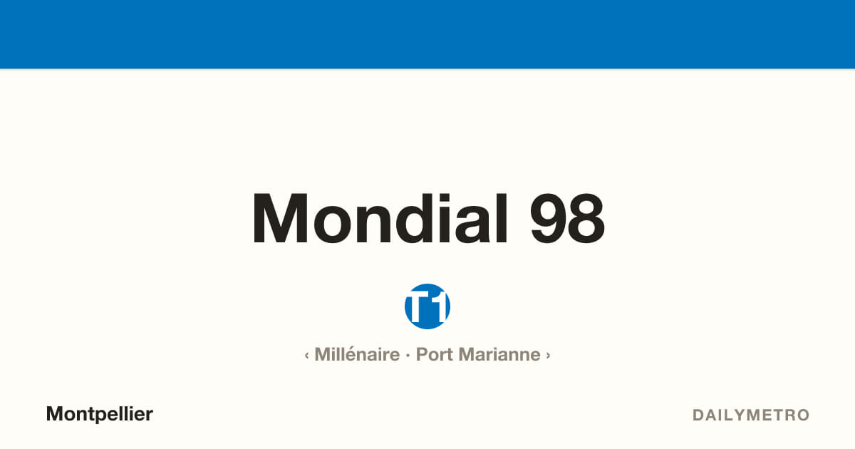 Mondial 98 station · Lines T1