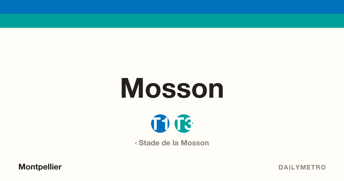 Station Mosson · Lignes T1, T3