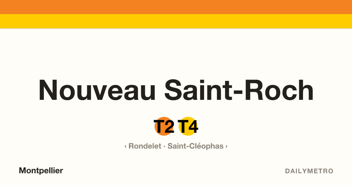 Station Nouveau Saint-Roch · Lignes T2, T4