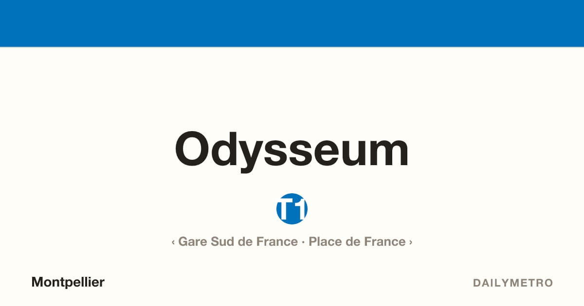 Odysseum station · Lines T1