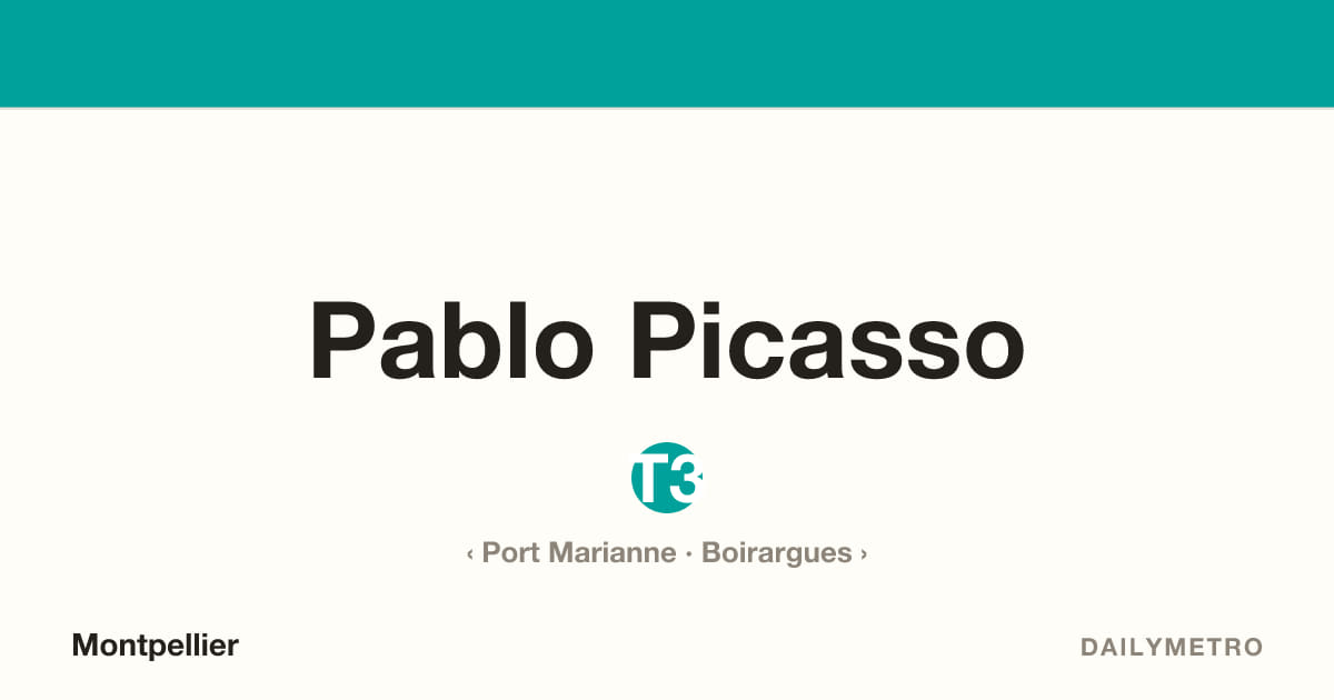 Pablo Picasso station · Lines T3