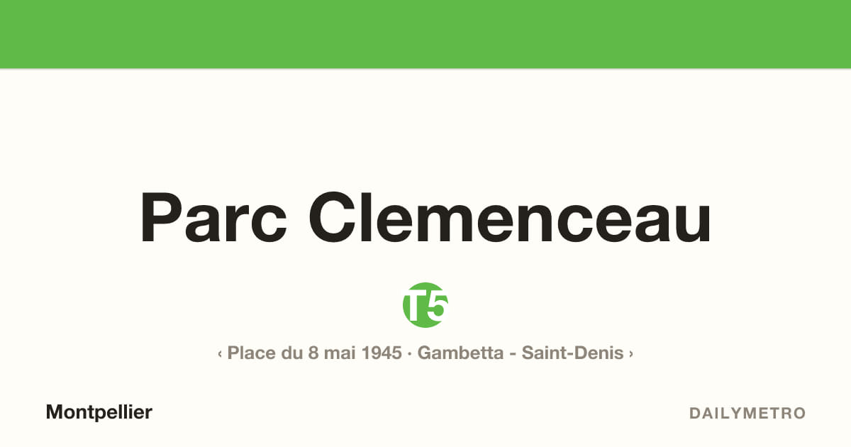 Station Parc Clemenceau · Lignes T5