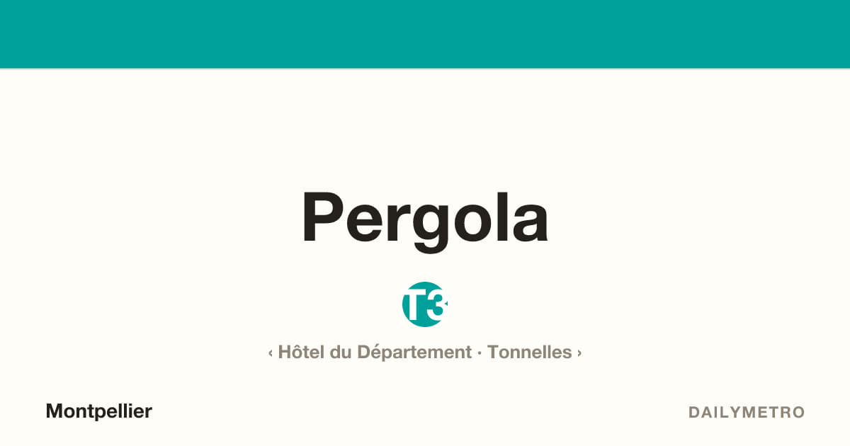 Station Pergola · Lignes T3
