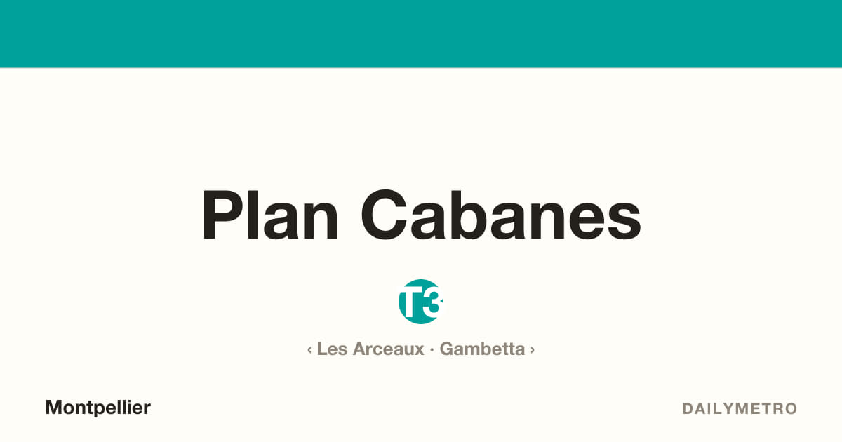 Plan Cabanes station · Lines T3
