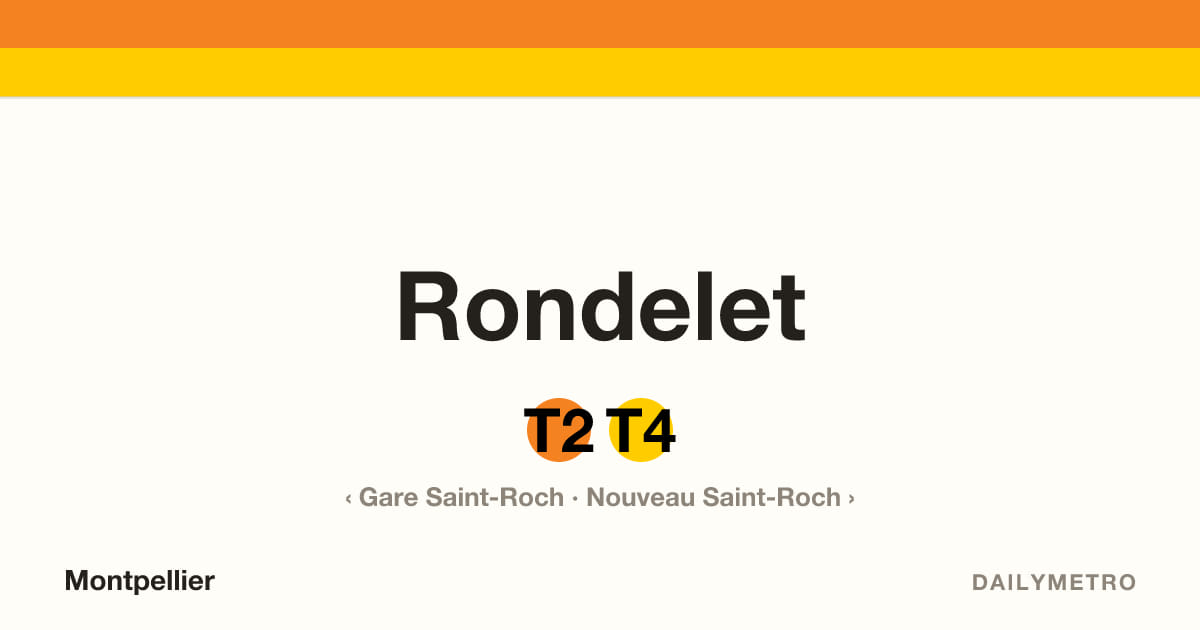Rondelet station · Lines T2, T4