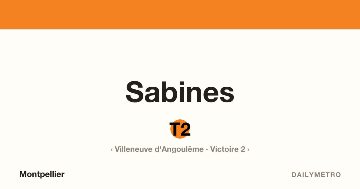 Sabines station · Lines T2