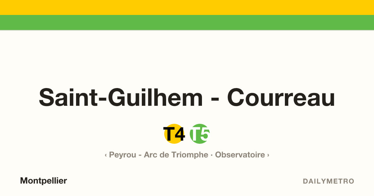 Station Saint-Guilhem - Courreau · Lignes T4, T5