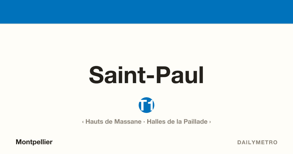 Station Saint-Paul · Lignes T1