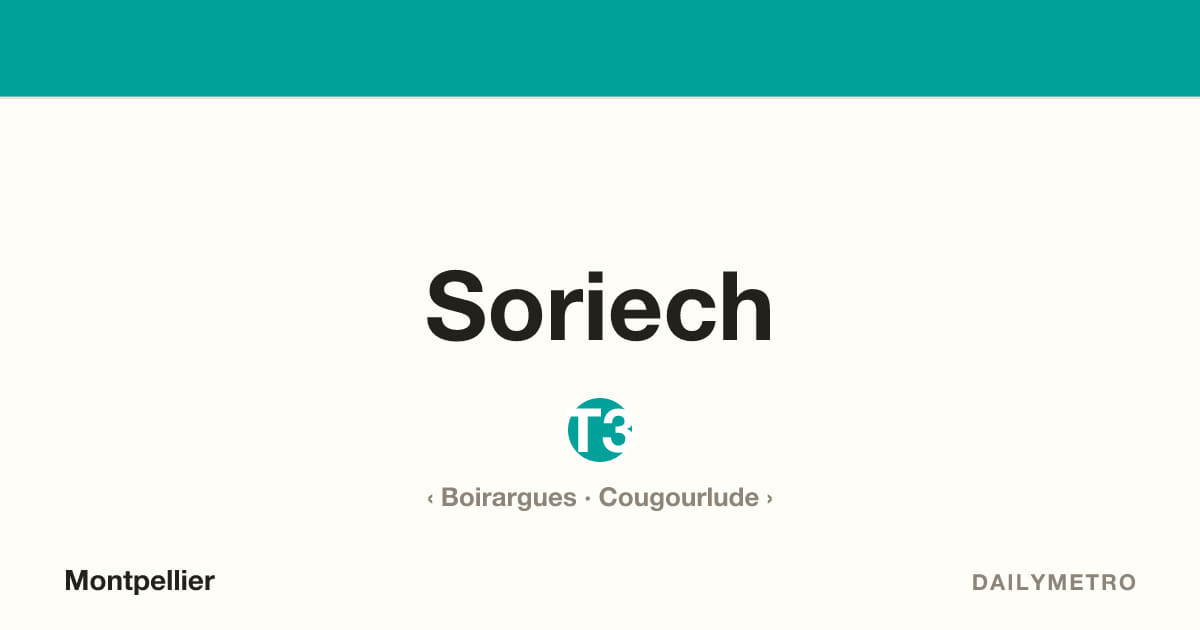 Soriech station · Lines T3