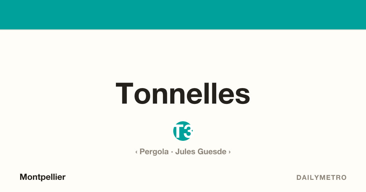 Tonnelles station · Lines T3