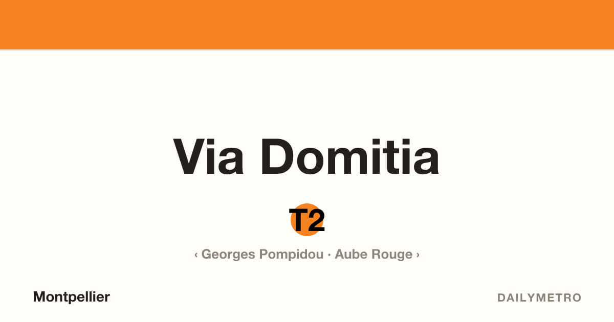 Via Domitia station · Lines T2
