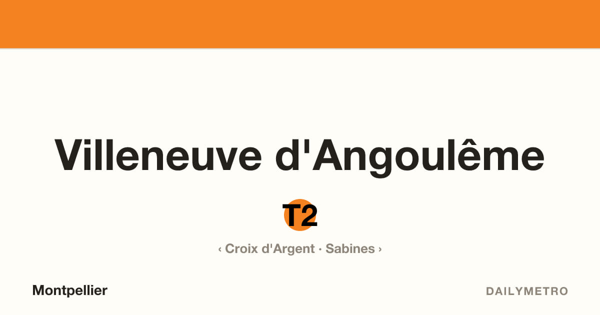 Station Villeneuve d'Angoulême · Lignes T2