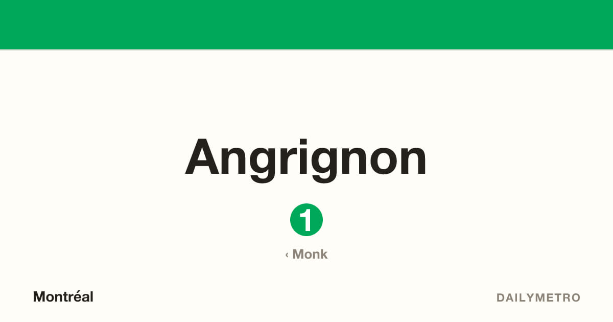 Angrignon station · Lines 1