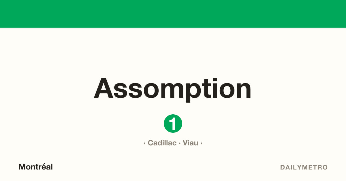 Assomption station · Lines 1
