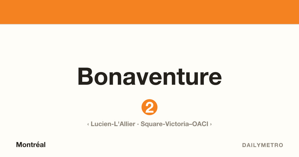 Bonaventure station · Lines 2