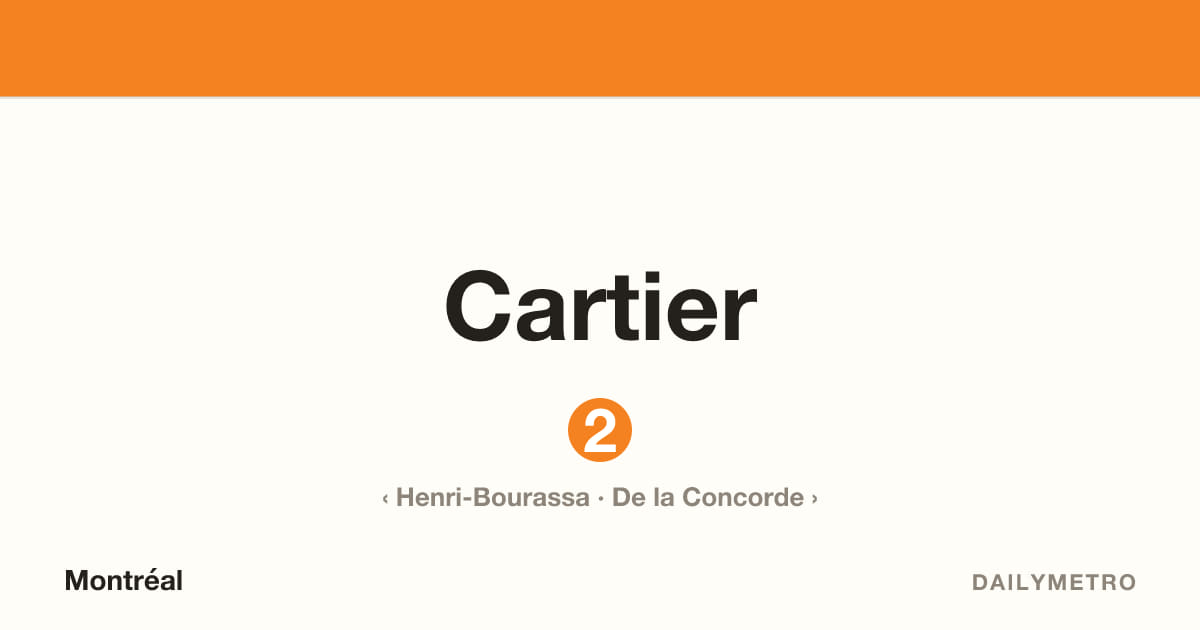 Station Cartier · Lignes 2