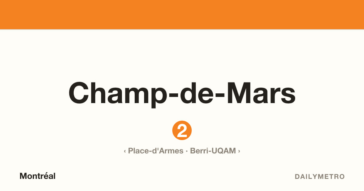 Champ-de-Mars station · Lines 2