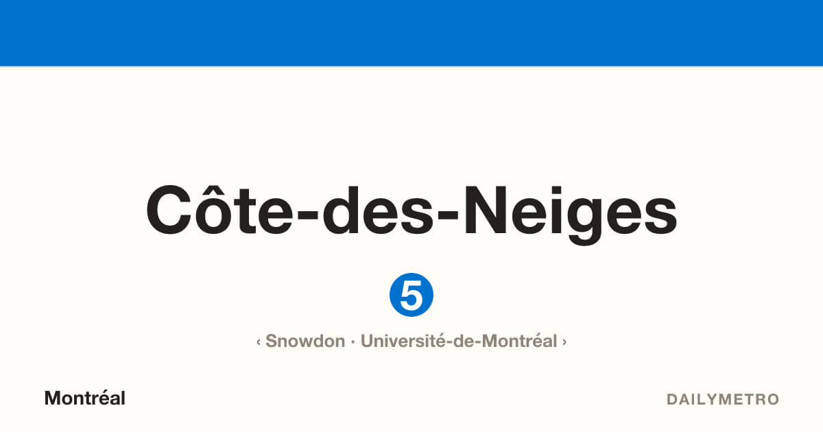 Côte-des-Neiges station · Lines 5