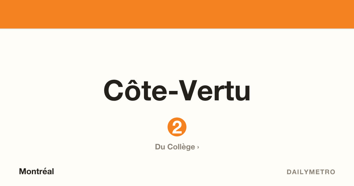 Côte-Vertu station · Lines 2