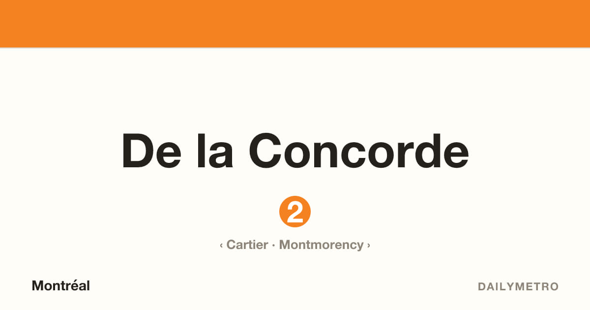 De la Concorde station · Lines 2