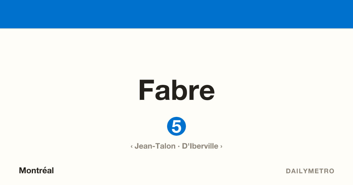 Station Fabre · Lignes 5