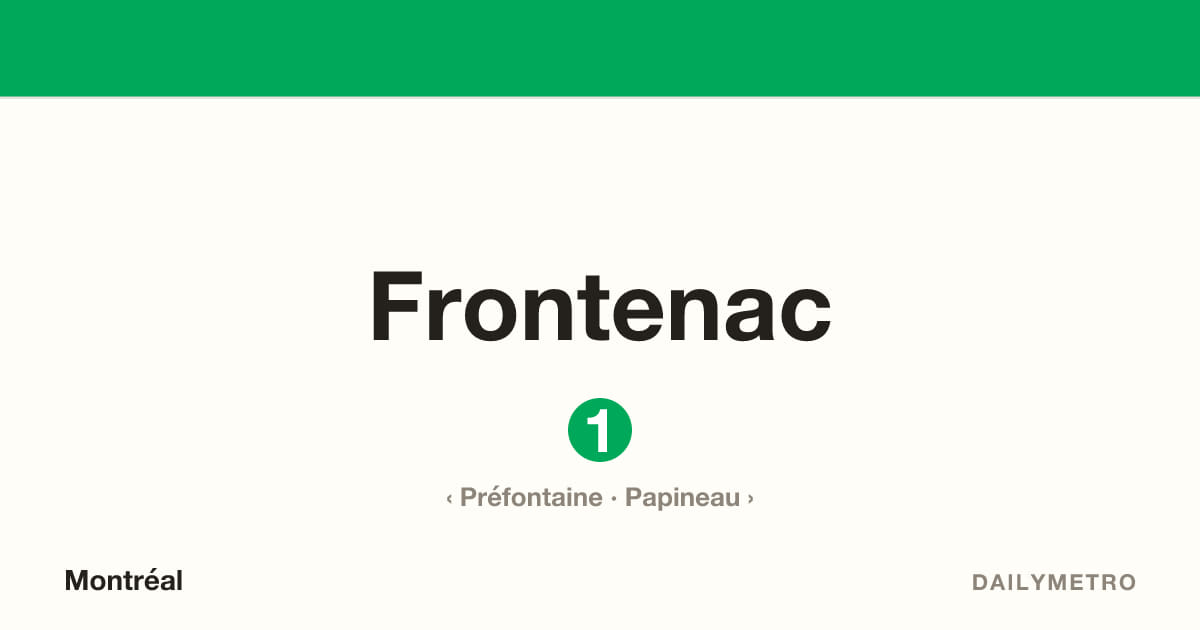 Station Frontenac · Lignes 1