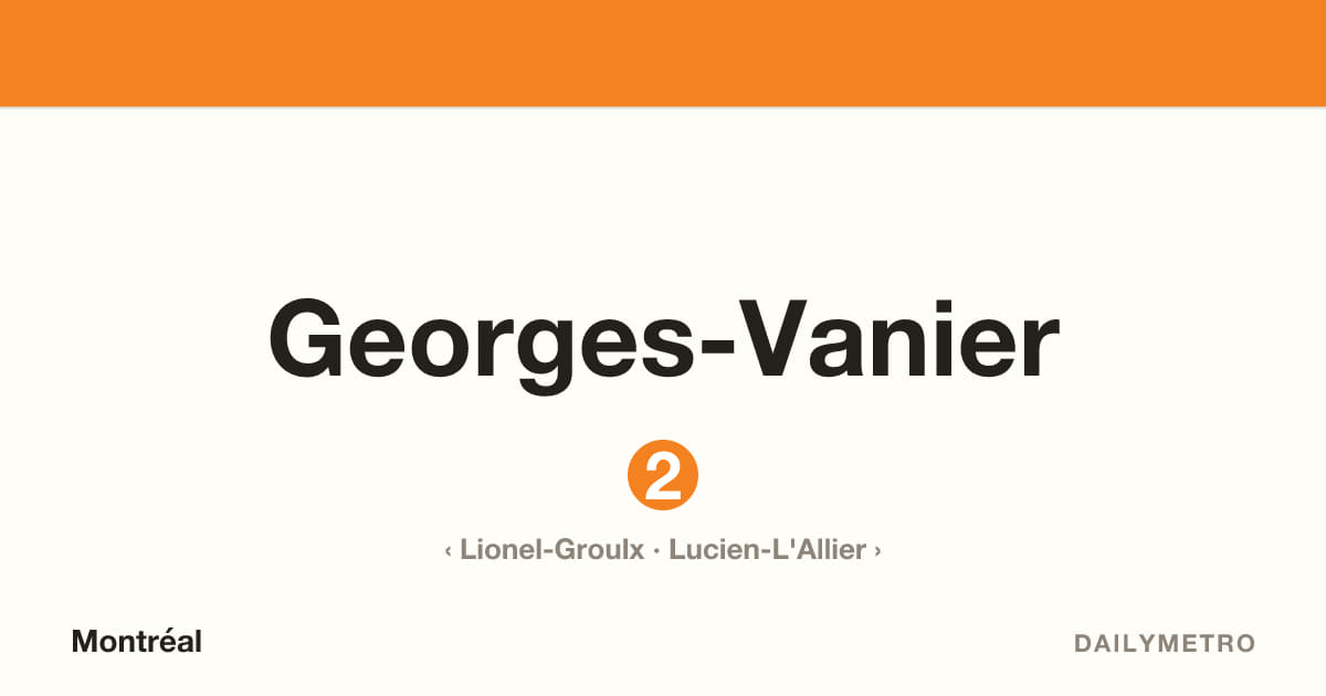 Georges-Vanier station · Lines 2