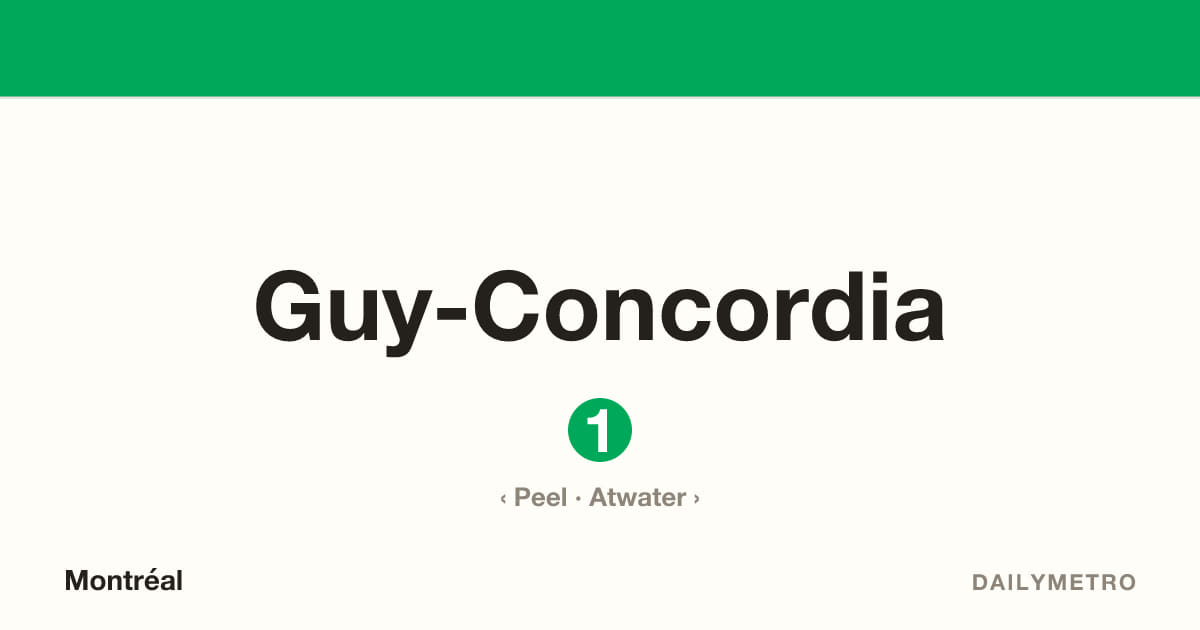 Station Guy-Concordia · Lignes 1