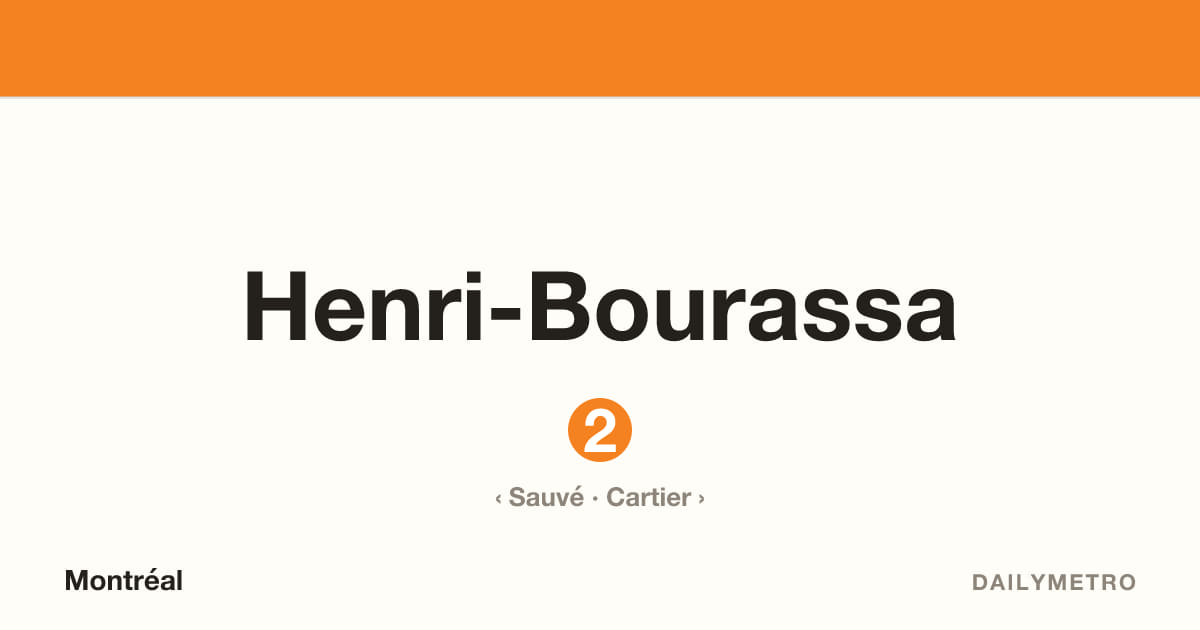 Station Henri-Bourassa · Lignes 2