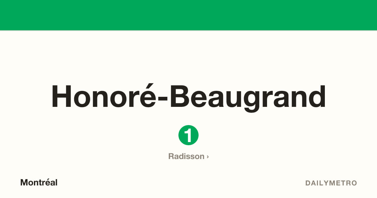 Honoré-Beaugrand station · Lines 1