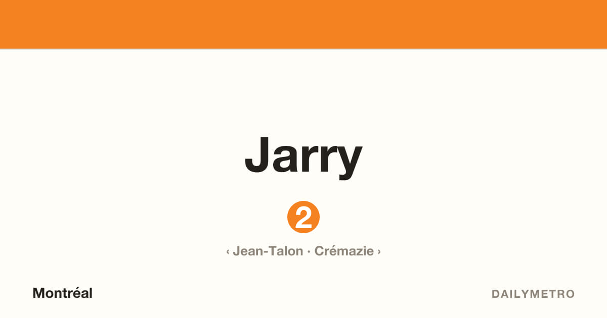 Jarry station · Lines 2