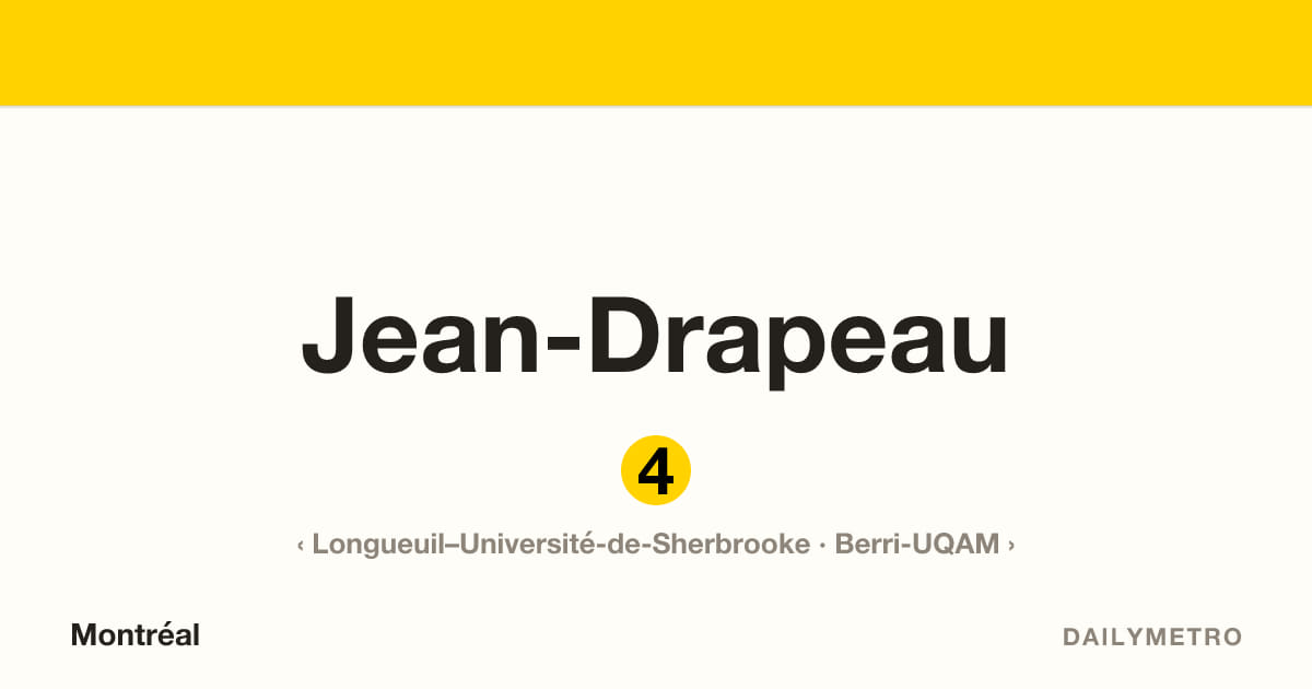 Jean-Drapeau station · Lines 4