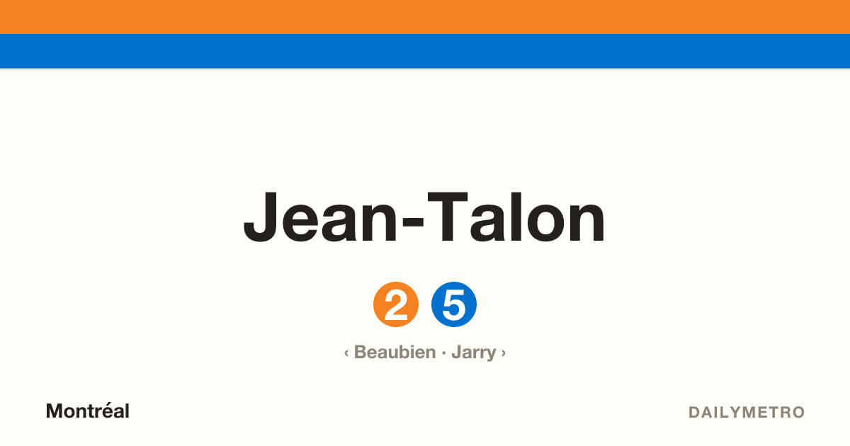 Jean-Talon station · Lines 2, 5