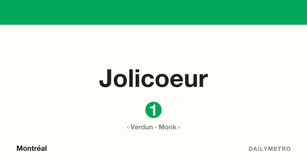 Station Jolicoeur · Lignes 1