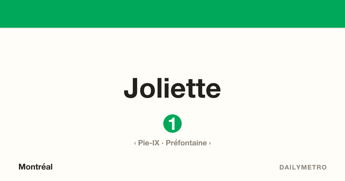 Joliette station · Lines 1